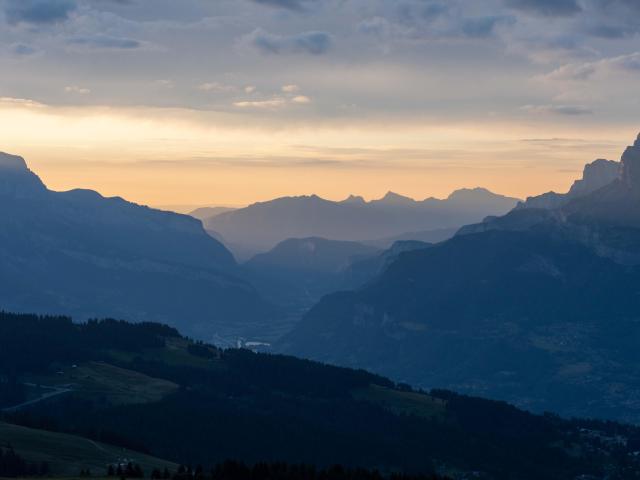 Tramonto dal rifugio Mont-Joly
