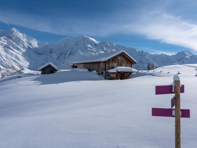 Paesaggio innevato di Saint-Gervais Mont-Blanc