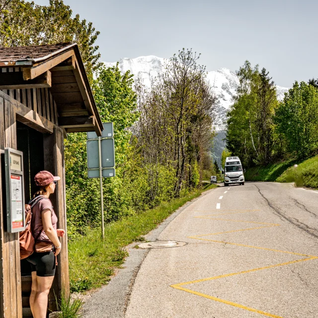 Départ de randonnée depuis la navette